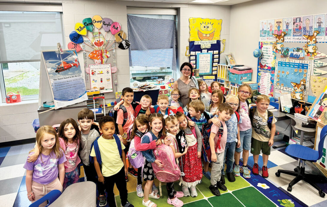 Jocelyn Erb Helping in Kindergarten Class